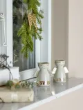 Набор подсвечников Bloomingville Faella, 2 предмета, керамика, 12 11 см, белый — фото 4