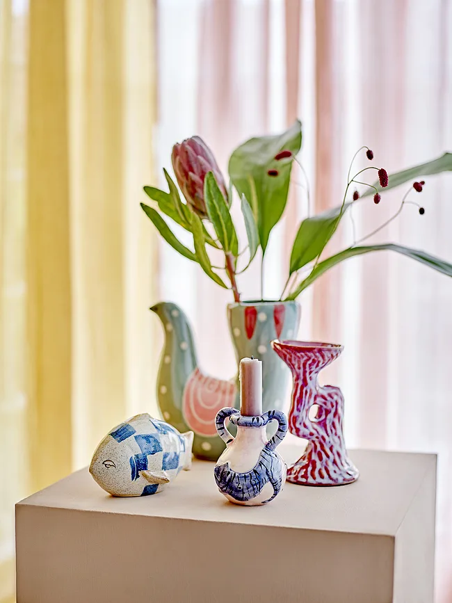 Набор статуэток Bloomingville Eviaya, 2 шт., керамика, 11,5 см, синяя
