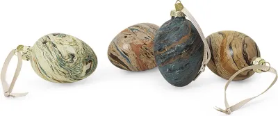 Набор статуэток Ferm Living Easter Eggs, 4 шт., стекло, 7 см, разноцветная