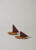 Набор статуэток Ferm Living Opty Boat, 2 шт., дерево, 17,7 см, коричневая — фото 3