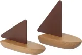 Набор статуэток Ferm Living Opty Boat, 2 шт., дерево, 17,7 см, коричневая — фото 4
