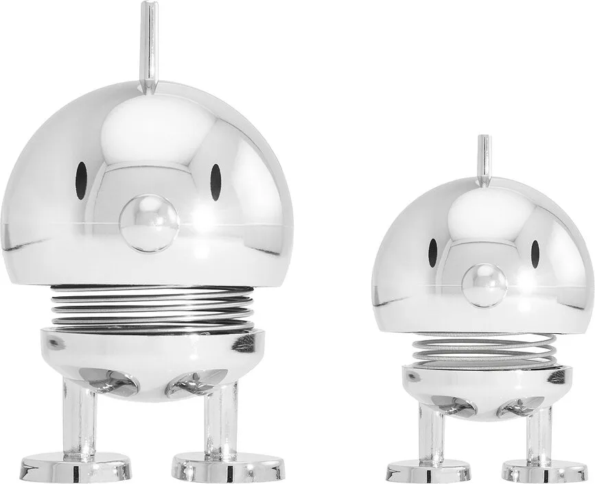 Набор статуэток Hoptimist Classic Bumble, 2 шт., пластик, 5,8 см, серебристая