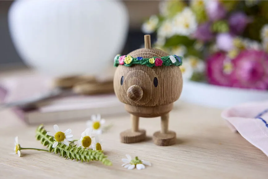 Статуэтка Hoptimist Flower Bumble, дерево, 7,5 см