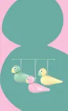 Набор статуэток Kay Bojesen Easter Birds, 3 шт., дерево, 5 см, разноцветная — фото 5
