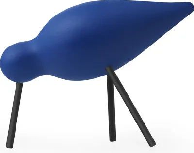 Статуэтка Normann Copenhagen Shorebird, дерево, 11 см, синяя
