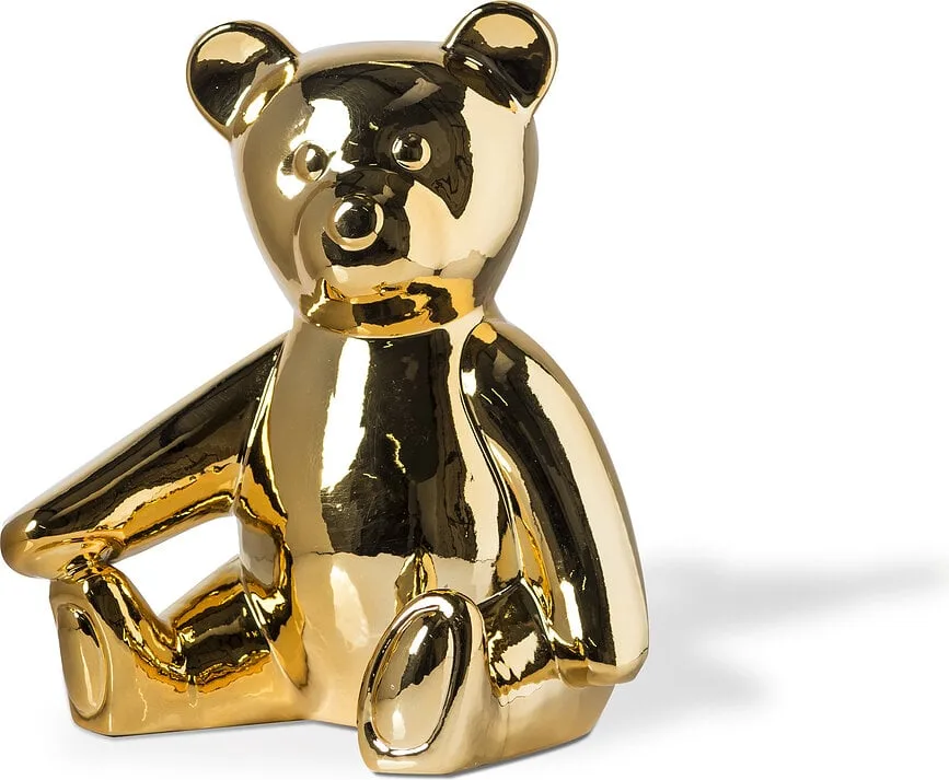 Статуэтка Polspotten Teddy, стекло, 24,5 см, золотистая