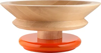Салатник Alessi ES15 деревянный, 30 см, оранжевый