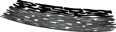 Салатник Alessi Patera Bark, нержавеющая сталь, овальный, 19,5 51,5 см
