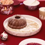 Блюдо сервировочное Arabia Finland Muminki Festive Moments, круглое, фарфор, 28 см, золотистое — фото 4