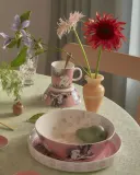 Блюдо сервировочное Arabia Finland Muminki Love, круглое, фарфор, 28 см, розовое — фото 4