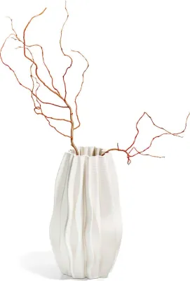 Ваза Philippi Plissee Керамика, 30 см, белый