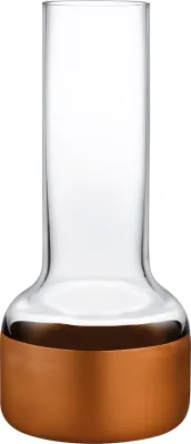 Ваза Nude Contour transparentny z miedziana podstawa Хрусталь, 20 см