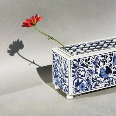 Ваза &K Amsterdam Flowerbrick Фарфор, 12 см, синий