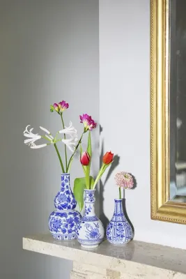 Ваза &K Amsterdam Flowers Ruyi Фарфор, 19 см, синий