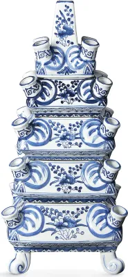 Ваза &K Amsterdam Layer Фарфор, 58 см, синий