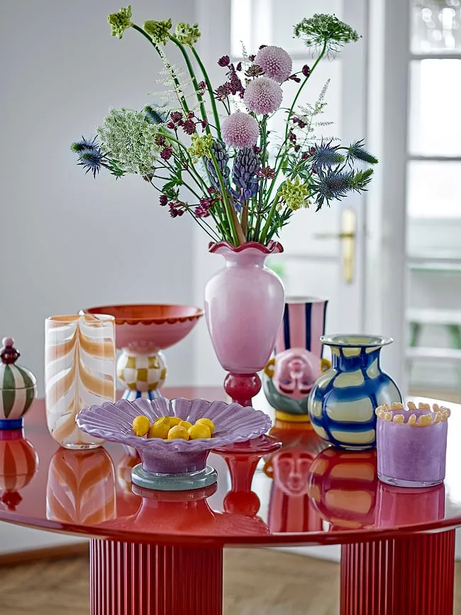 Ваза Bloomingville Taven Стекло, 21.5 см, оранжевый