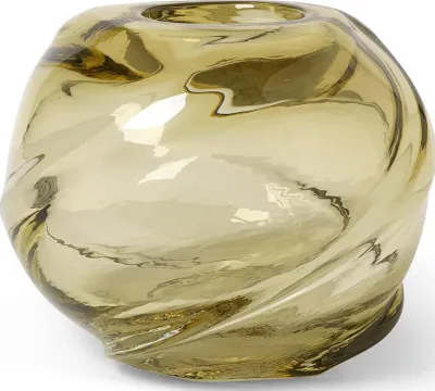 Ваза Ferm Living Water Swirl Стекло, 16 см, желтый