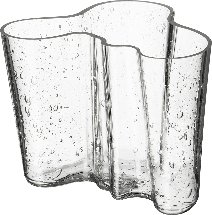 Ваза Iittala Aalto przezroczysty szklo babelkowe Стекло, 16 см, прозрачный