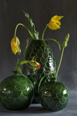 Ваза Bergs Potter Misty Каменная керамика, 40 см, зеленый