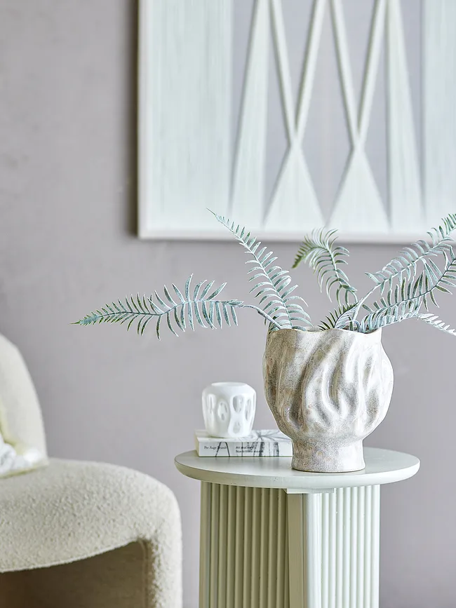 Ваза Bloomingville Adair Каменная керамика, 24 см, белый