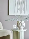 Ваза Bloomingville Adair Каменная керамика, 24 см, белый — фото 1