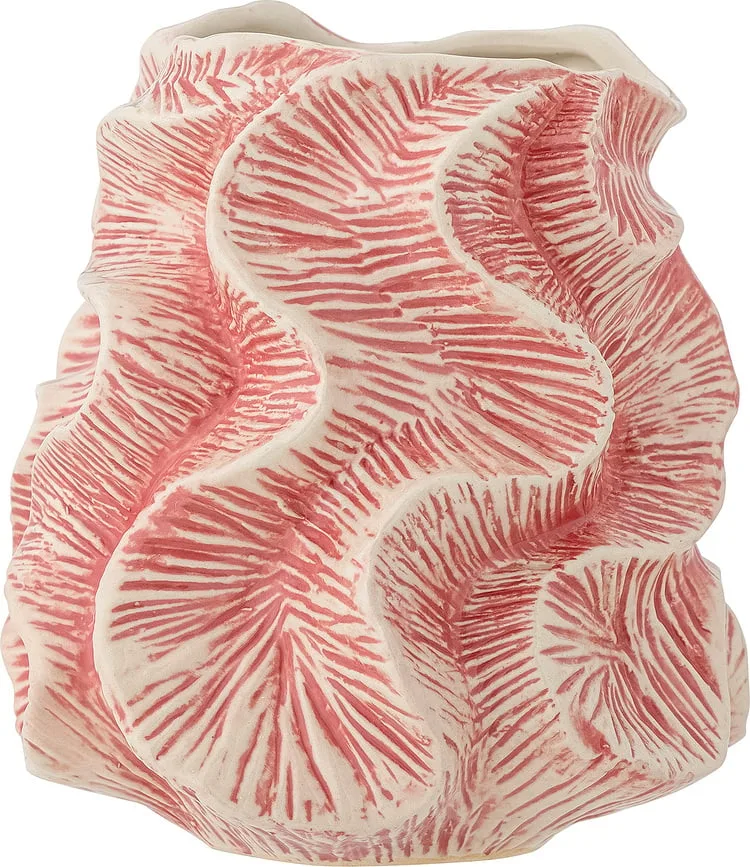 Ваза Bloomingville Guxi Каменная керамика, 19.5 см, розовый