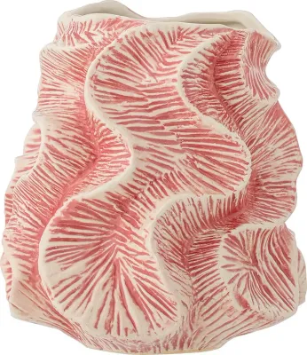 Ваза Bloomingville Guxi Каменная керамика, 19.5 см, розовый