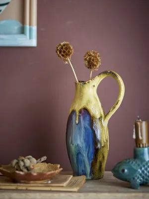 Ваза Bloomingville Jenkins Каменная керамика, 20 см, желтый