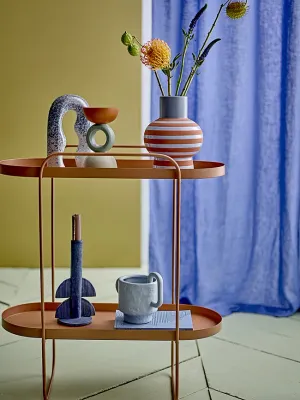 Ваза Bloomingville Lindir Каменная керамика, 19 см, синий