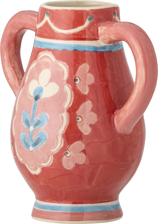 Ваза Bloomingville Odina Каменная керамика, 15 см, красный