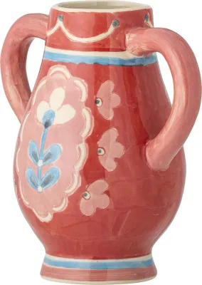 Ваза Bloomingville Odina Каменная керамика, 15 см, красный