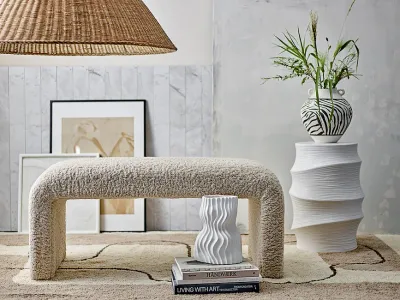 Ваза Bloomingville Togo Каменная керамика, 26 см, черный