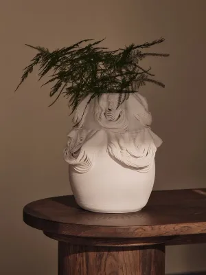 Ваза Ferm Living Drisca Каменная керамика, 23 см, белый