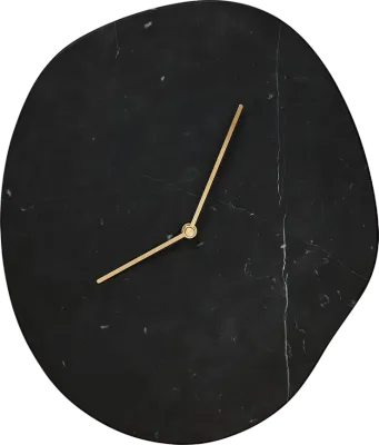 Настенные часы Ferm Living Melt marmurowy, мрамор, 33 см, чёрные
