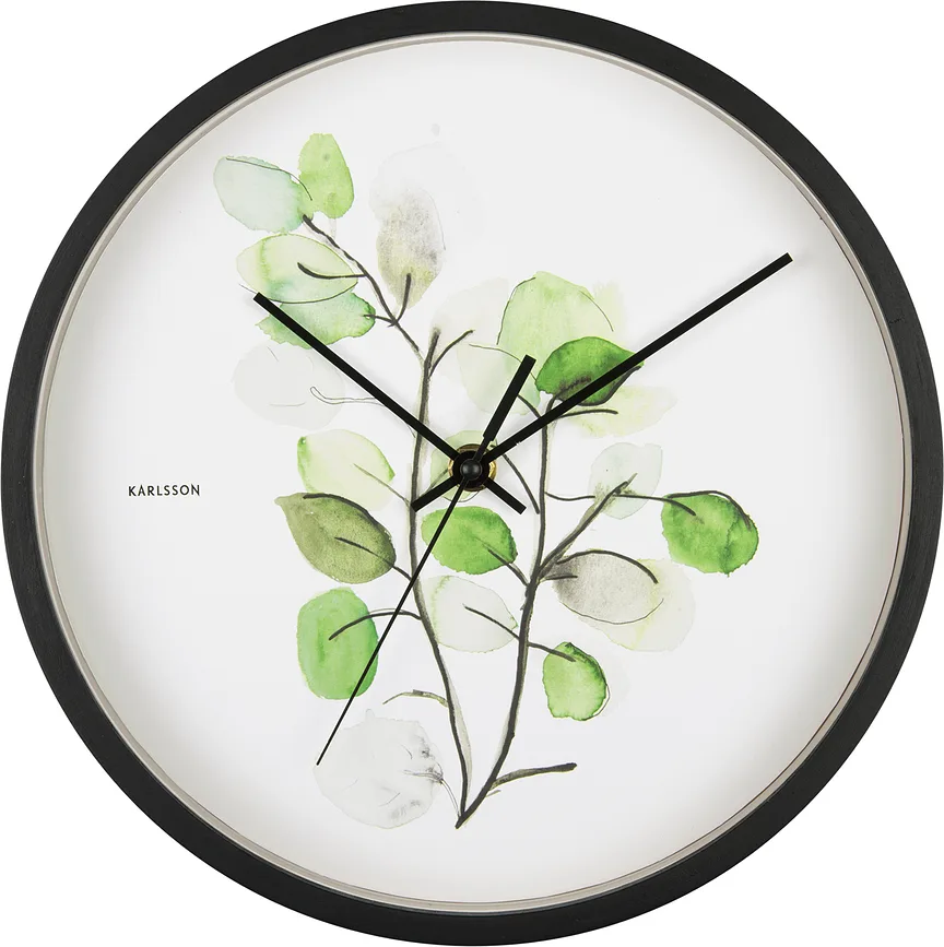 Настенные часы Karlsson Botanical, фанера, 26 см, зелёные