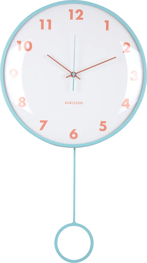 Настенные часы Karlsson Cheeky, металл, 35,5 61,5 см, синие