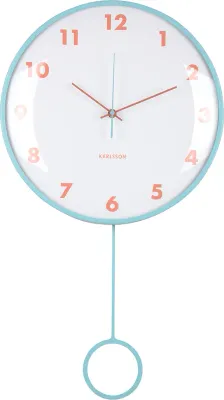 Настенные часы Karlsson Cheeky, металл, 35,5 61,5 см, синие