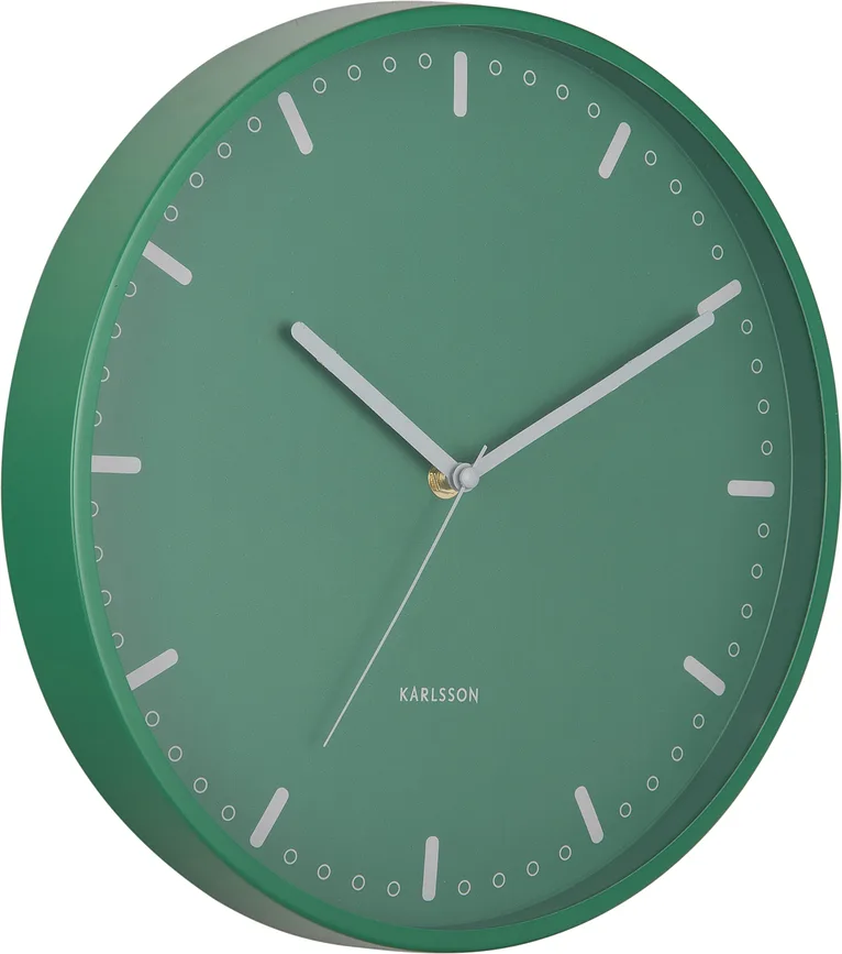 Настенные часы Karlsson Cool Retro, алюминий, 30 см, зелёные