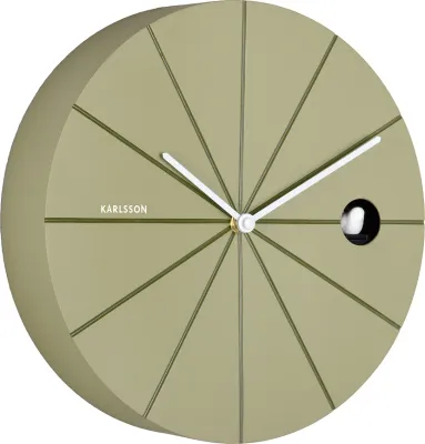 Настенные часы Karlsson Destacado, пластик, 28 28 см, зелёные