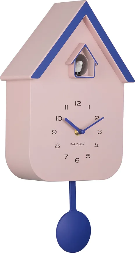 Настенные часы Karlsson Dupla Color, пластик, 21,5 41,5 см, розовые