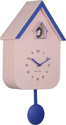 Настенные часы Karlsson Dupla Color, пластик, 21,5 41,5 см, розовые