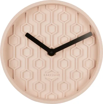 Настенные часы Karlsson Honeycomb, бетон, 51 см, розовые