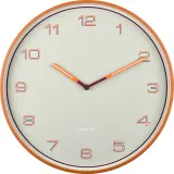 Настенные часы Karlsson Lined Numbers, металл, 40 40 см, оранжевые — фото 1
