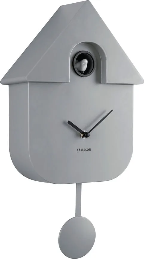 Настенные часы Karlsson Modern Cuckoo, пластик АБС, 41 см, серые