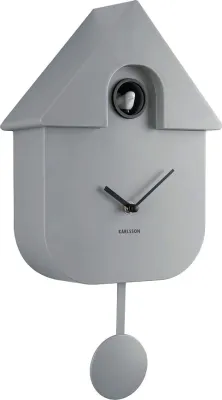 Настенные часы Karlsson Modern Cuckoo, пластик АБС, 41 см, серые
