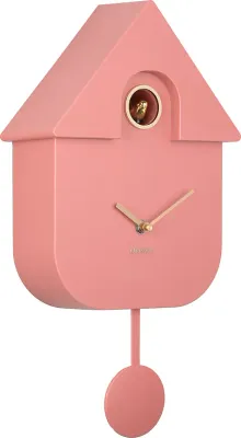 Настенные часы Karlsson Modern Cuckoo, пластик, 21,5 41 см, розовые