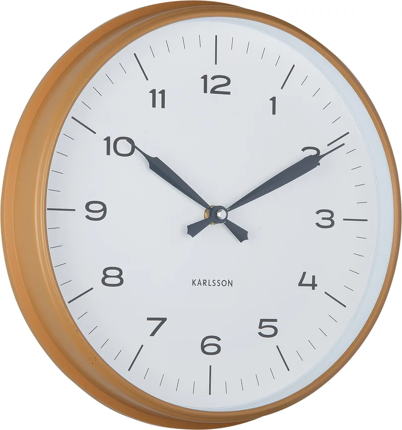 Настенные часы Karlsson Modern Factory, пластик, 30 см, оранжевые
