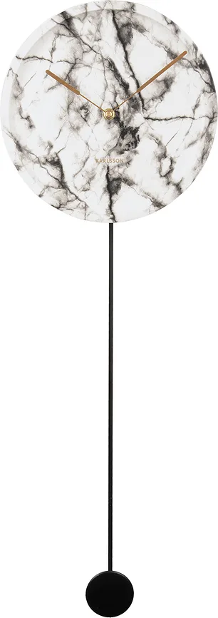 Настенные часы Karlsson Pendule, пластик, 25 см, белые