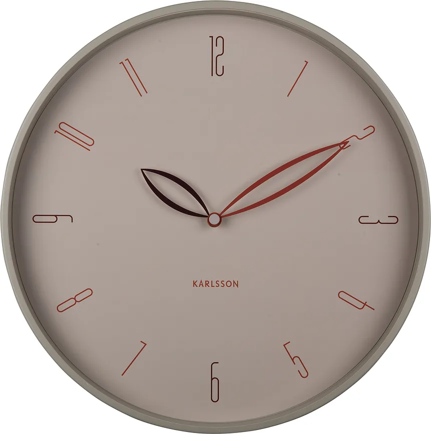 Настенные часы Karlsson Petals, металл, 40 40 см, коричневые