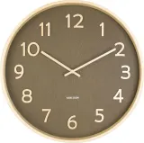 Настенные часы Karlsson Pure, дерево, 40 см, зелёные — фото 1